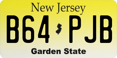 NJ license plate B64PJB