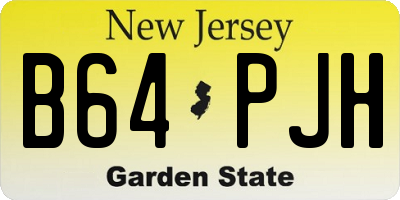 NJ license plate B64PJH