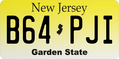 NJ license plate B64PJI