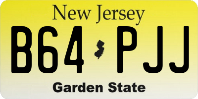 NJ license plate B64PJJ