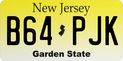 NJ license plate B64PJK
