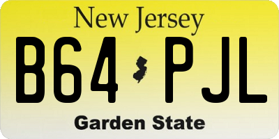 NJ license plate B64PJL