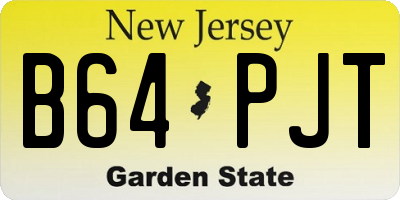 NJ license plate B64PJT
