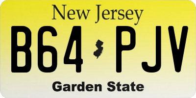 NJ license plate B64PJV