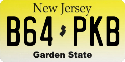NJ license plate B64PKB