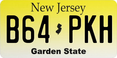 NJ license plate B64PKH