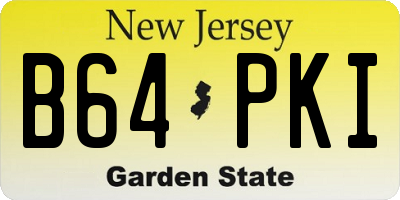 NJ license plate B64PKI