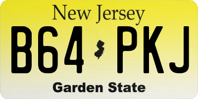 NJ license plate B64PKJ