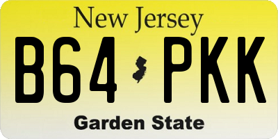 NJ license plate B64PKK