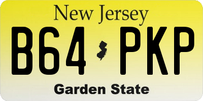 NJ license plate B64PKP