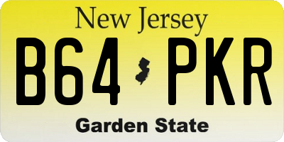 NJ license plate B64PKR