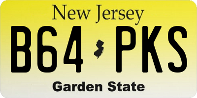 NJ license plate B64PKS