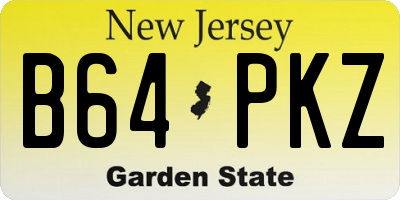NJ license plate B64PKZ