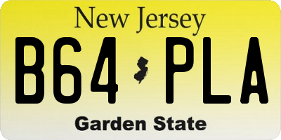 NJ license plate B64PLA
