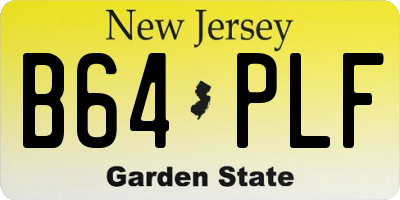 NJ license plate B64PLF