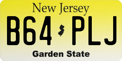 NJ license plate B64PLJ