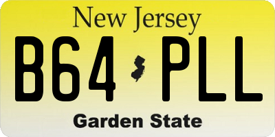 NJ license plate B64PLL