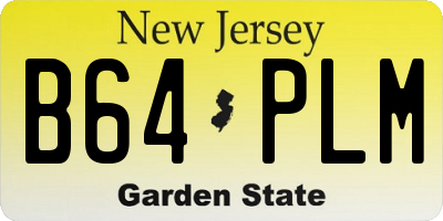NJ license plate B64PLM