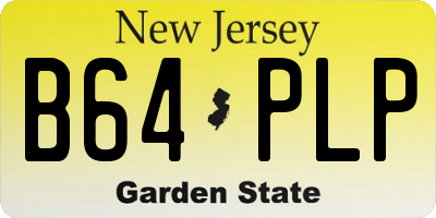 NJ license plate B64PLP
