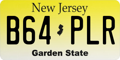 NJ license plate B64PLR