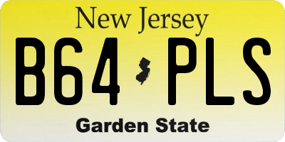 NJ license plate B64PLS