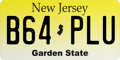 NJ license plate B64PLU