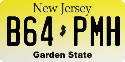 NJ license plate B64PMH