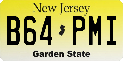 NJ license plate B64PMI