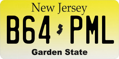 NJ license plate B64PML