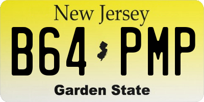 NJ license plate B64PMP