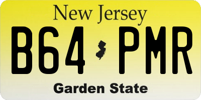 NJ license plate B64PMR