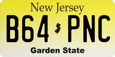 NJ license plate B64PNC
