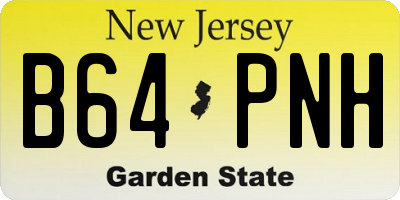 NJ license plate B64PNH
