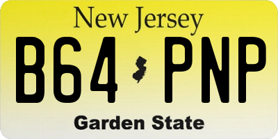 NJ license plate B64PNP