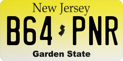 NJ license plate B64PNR