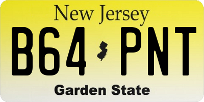 NJ license plate B64PNT