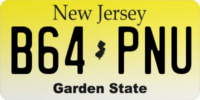 NJ license plate B64PNU