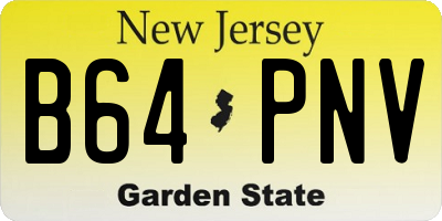NJ license plate B64PNV
