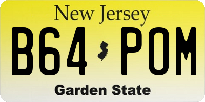 NJ license plate B64POM