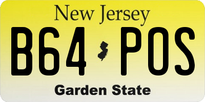 NJ license plate B64POS