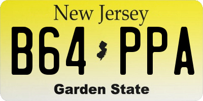 NJ license plate B64PPA
