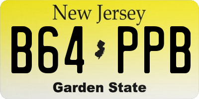 NJ license plate B64PPB