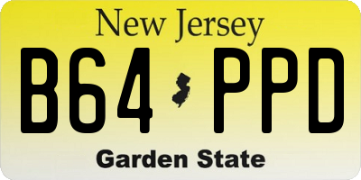 NJ license plate B64PPD