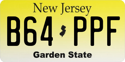 NJ license plate B64PPF