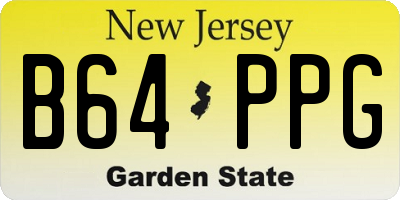 NJ license plate B64PPG