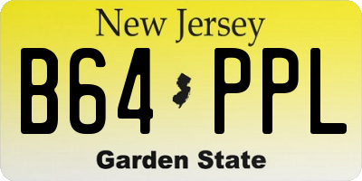 NJ license plate B64PPL