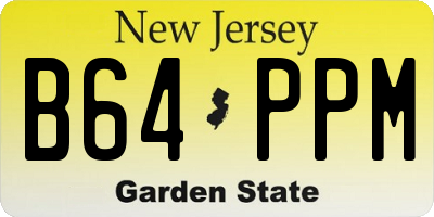 NJ license plate B64PPM