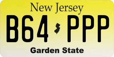 NJ license plate B64PPP