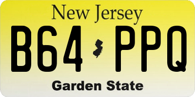 NJ license plate B64PPQ