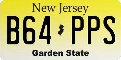 NJ license plate B64PPS